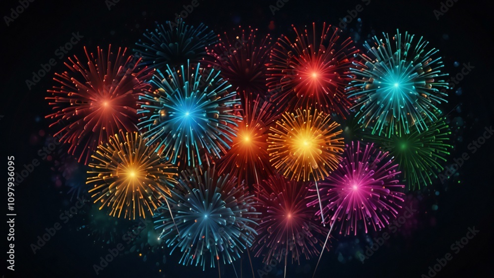 Fototapeta premium fireworks in the night sky