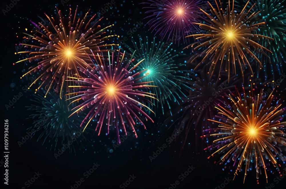 Fototapeta premium fireworks in the night sky