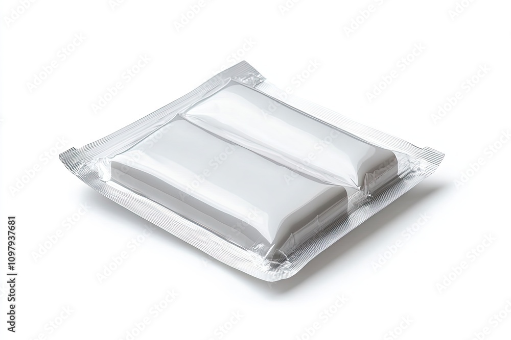 Plastic clamshell packaging made of PET isolated on a white background Plastic clamshell packaging made of PET isolated on a white background