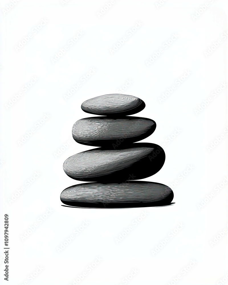 Stacked stones symbolize balance and tranquility, set against a minimalist backdrop for a serene aesthetic. Stacked stones symbolize balance and tranquility, set against a minimalist backdrop for a serene aesthetic.