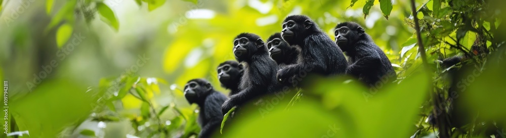 Black Apes in the Rainforest Black Apes in the Rainforest