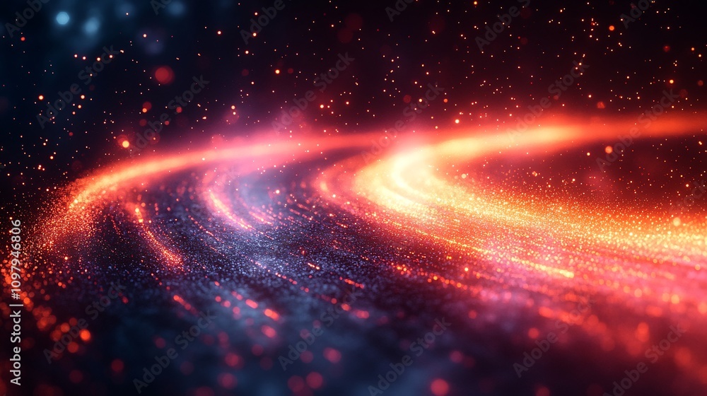 Obraz premium red fast light lines, black background, epic light,