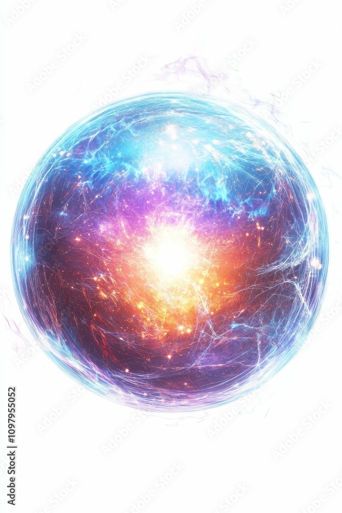Cosmic sphere, vibrant energy, swirling colors. Cosmic sphere, vibrant energy, swirling colors.