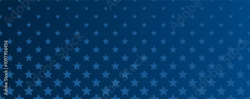 Obraz na płótnie Halftone star pattern on blue gradient background template. America 4th of July Memorial or Independence day theme wallpaper.
w salonie