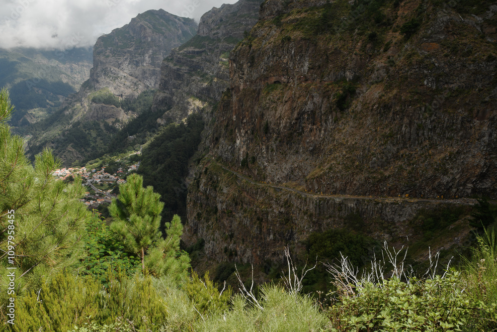 on the trail to Curral das Freiras (The Valley of the Nuns), Madeira, Portugal