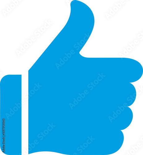 Wallpaper Mural Blue Thumbs Up Icon Graphic Torontodigital.ca