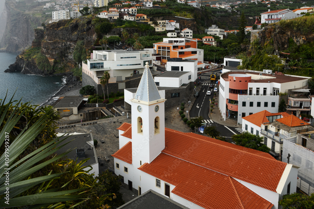 view of Camara de Lobos - historical city of Madeira (Portugal)