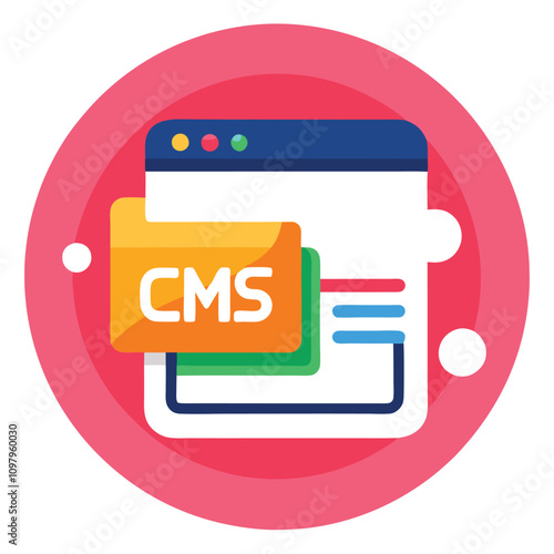 Cms icon vector design isolated on white background