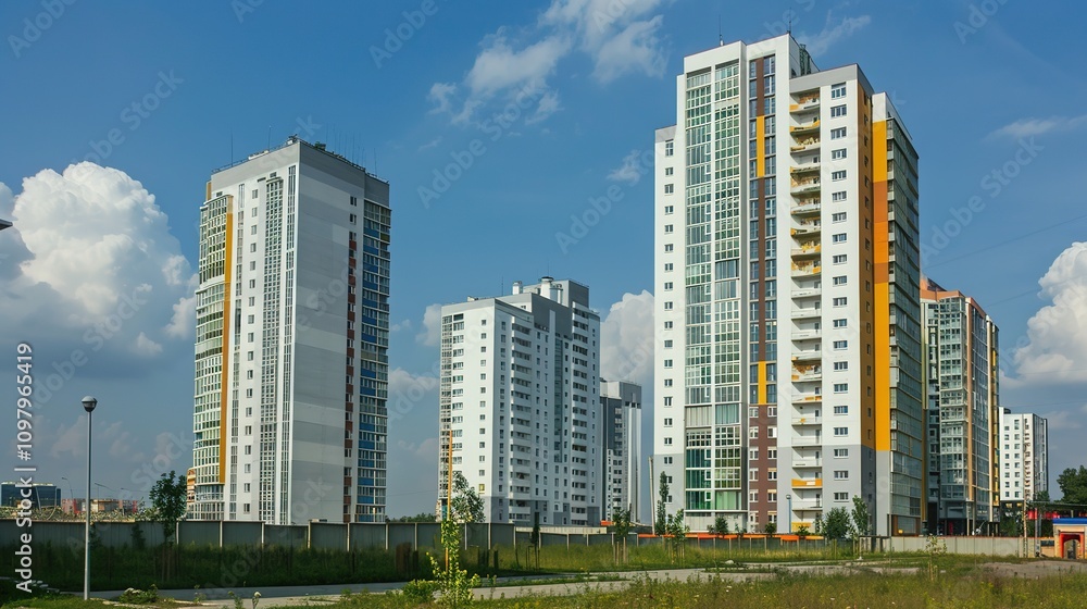 Fototapeta premium High_rise_buildings_and_towering_skyscrape
