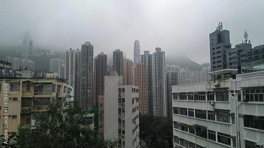 Fototapeta premium High_rise_buildings_and_towering_skyscrape