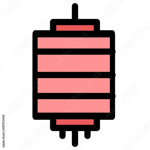 Chinese lantern - clean and modern chinese or chinese new year icon.