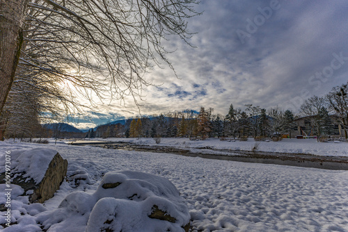 Winter walk along the Vistula River photo