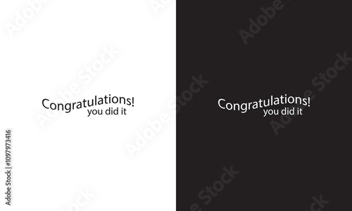 Сongratulations, you did it. Handwritten text with graduation cap. Template for design party high school or college, graduate invitations or banner.  Vector illustration. EPS 10