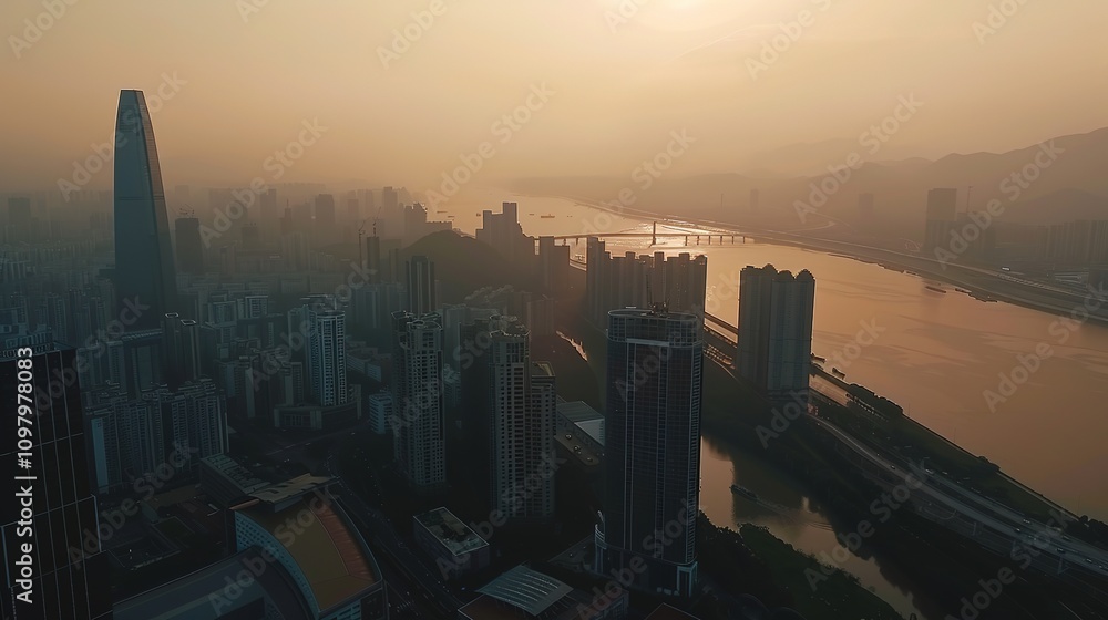 Fototapeta premium Beautiful_skyscrapers_and_other_modern_buildings