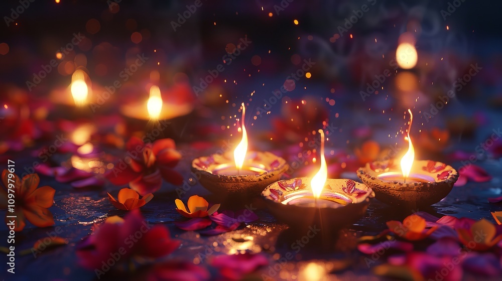 Illustration of Diwali Festival of Lights Tradition - Diya
Illustration of Diwali Festival of Lights Tradition - Diya