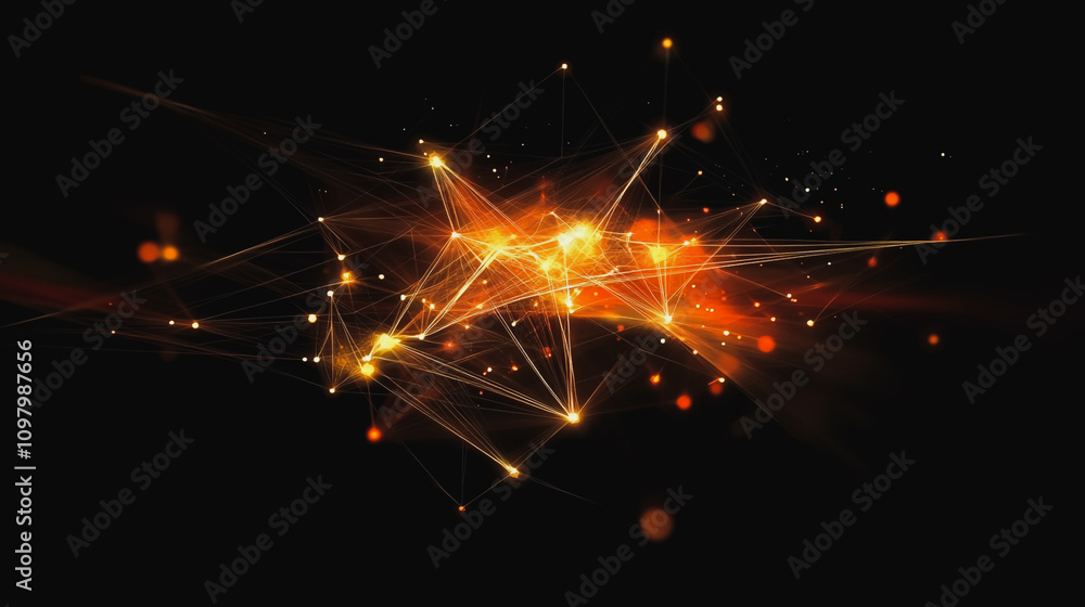 Obraz premium Smart digital Innovation city with connection network reciprocity over the sunset cityscape. of future wireless digital city and social media networking systems that connects people with in city