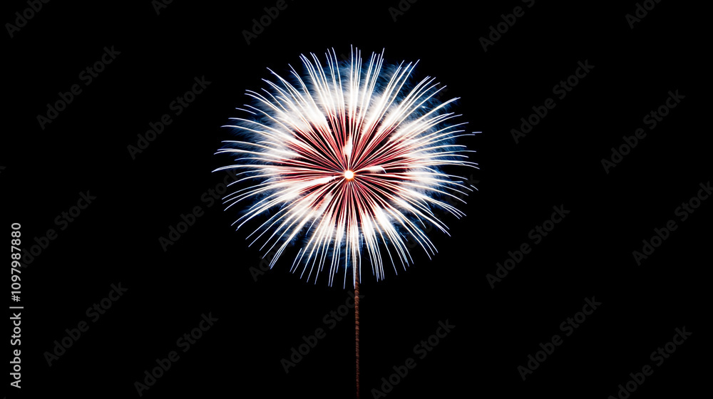 Fototapeta premium Colorful fireworks illuminate the night sky during a festive celebration