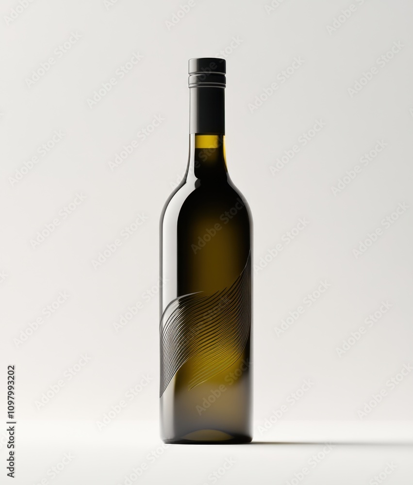 A bottle of olive oil on white background, isolated, product photography A bottle of olive oil on white background, isolated, product photography