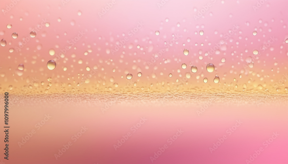 Obraz premium Spring Rain Droplets on Pastel Background