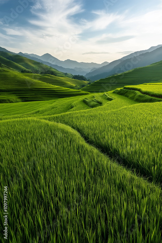 rice plantations in the asian hills
