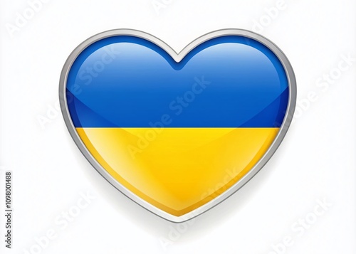 Ukrainian Flag Heart Design in Blue and Yellow Colors with Copy Space for Creative Use on White Background, Perfect for Celebrating Ukrainian Culture and Heritage Free Download Ukrainian Flag Heart Design in Blue and Yellow Colors with Copy Space for Creative Use on White Background, Perfect for Celebrating Ukrainian Culture and Heritage - GFXLoad