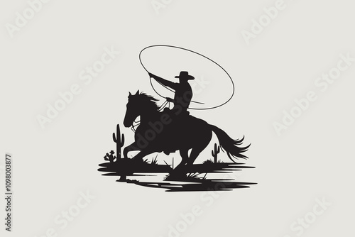 Barrel Racing in Action vector