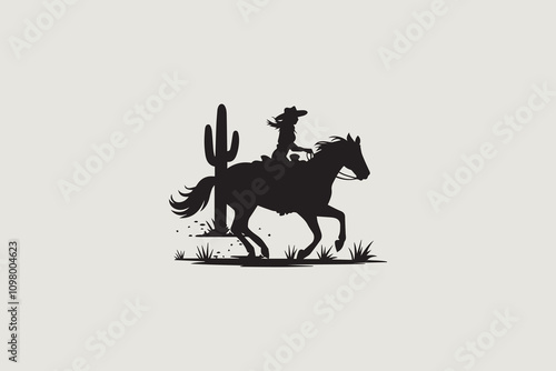 Barrel Racing in Action vector