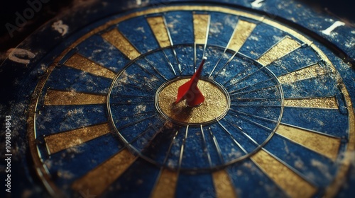Grunge antique clock face detail.