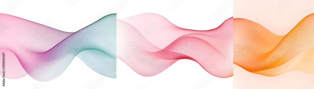 Fototapeta premium Abstract Colorful Waves Flowing Seamlessly