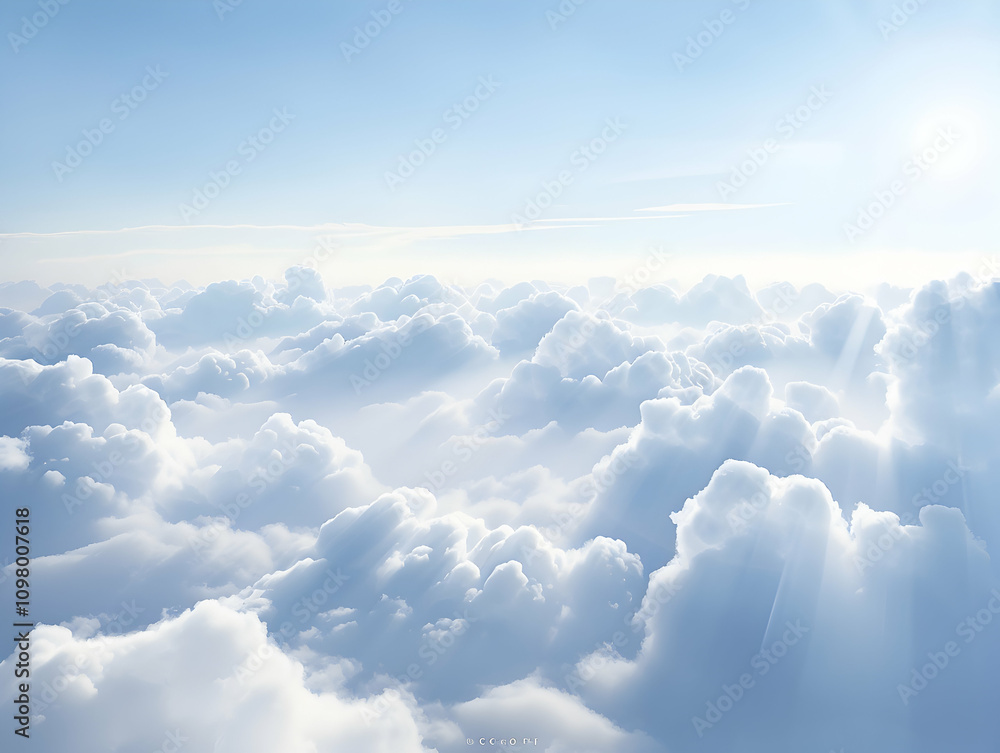 Fototapeta premium Clear sky background, cloudy light blue sky texture. Background for banner, backdrop or texture for 3D mapping, Sky blue background