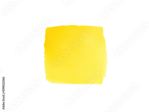 Modern watercolor design featuring yellow square shape on white backdrop, square, background, yellow, frame, artistic