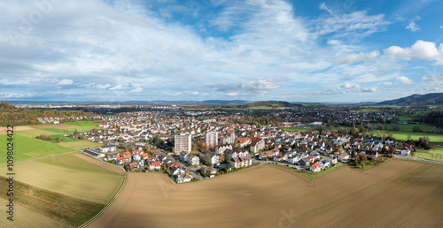 Luftbild von der Gemeinde Rielasingen-Worblingen im Landkreis Konstanz