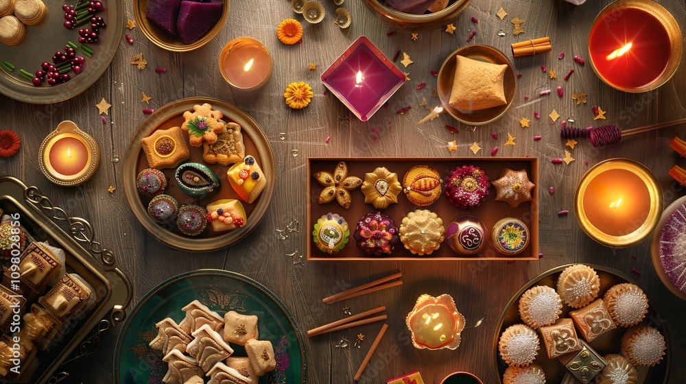 Indian Sweets and Mithai in a Box and a Plate Incense Sticks
Indian Sweets and Mithai in a Box and a Plate Incense Sticks