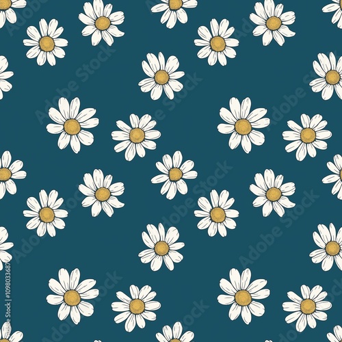 Daisy flower pattern photo