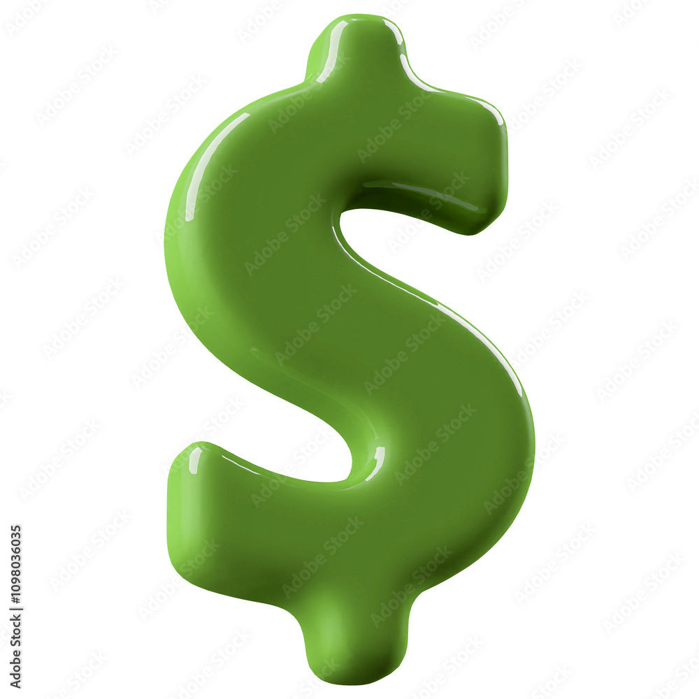 Dollar Symbol 3D Render Dollar Symbol 3D Render