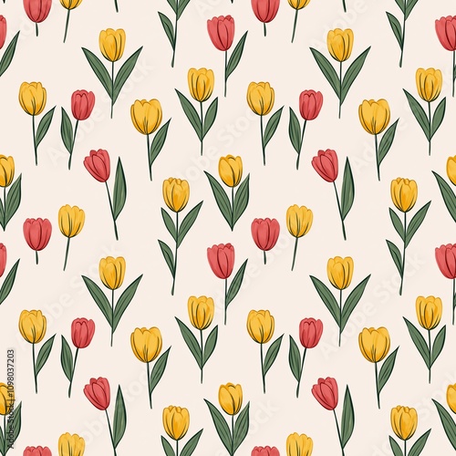 Tulip flower pattern photo