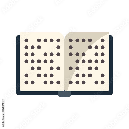 Open braille book laying open spreading knowledge, learning, and accessibility for the visually impaired