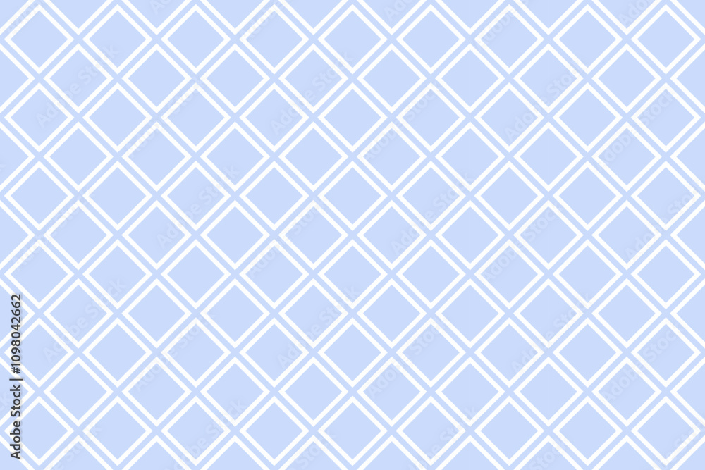 Fototapeta premium Abstract Seamless Diagonal Geometric Checked Light Blue Pattern. 