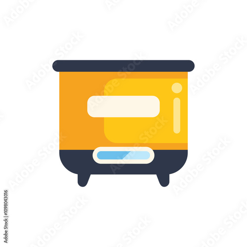 Modern kitchen appliance for cooking various dishes, isolated vector illustration in flat style