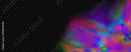 Background of an explosion of colorful smoke clouds.Multicolor fog with blue and yellow particles.