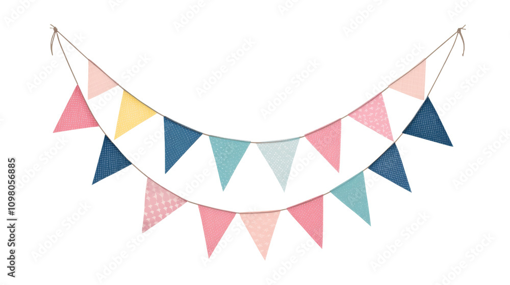Fototapeta premium Classic pennant bunting garland collection