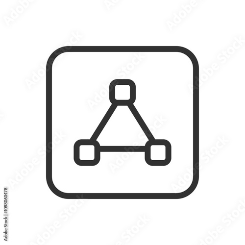 Anchor, triangle, select. Design and design tools icons. Modern, simple flat vector illustration for web site or mobile app