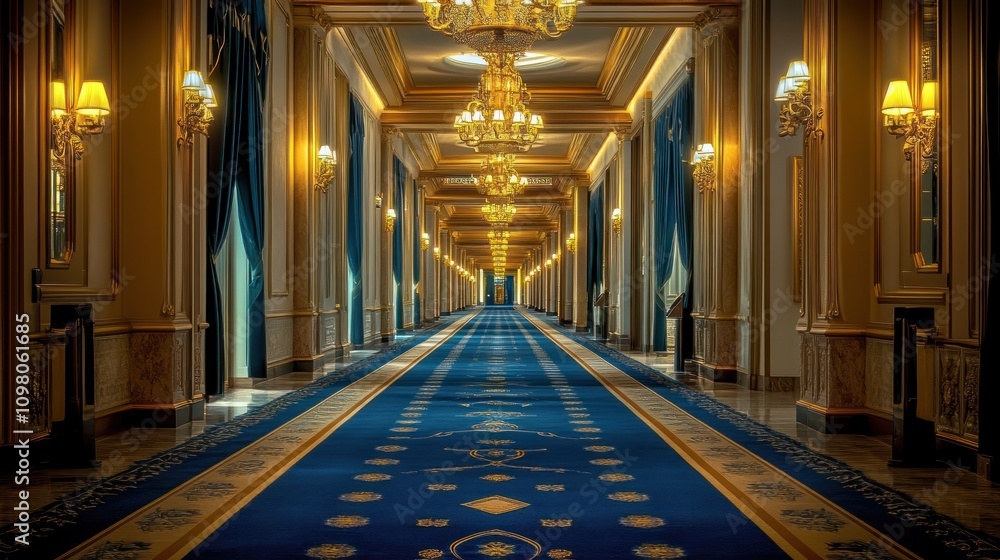 Fototapeta premium Grand opulent hallway.
