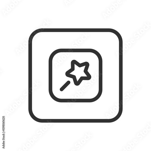 Design tool, magic wand. Design and design tools icons. Modern, simple flat vector illustration for web site or mobile app