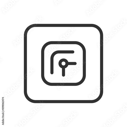 Design tool miter join. Design and design tools icons. Modern, simple flat vector illustration for web site or mobile app