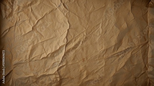 Wallpaper Mural Here's a description and keywords for your image..  Crinkled brown paper texture background. Torontodigital.ca