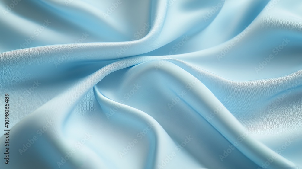 Obraz premium blue wavy silk background