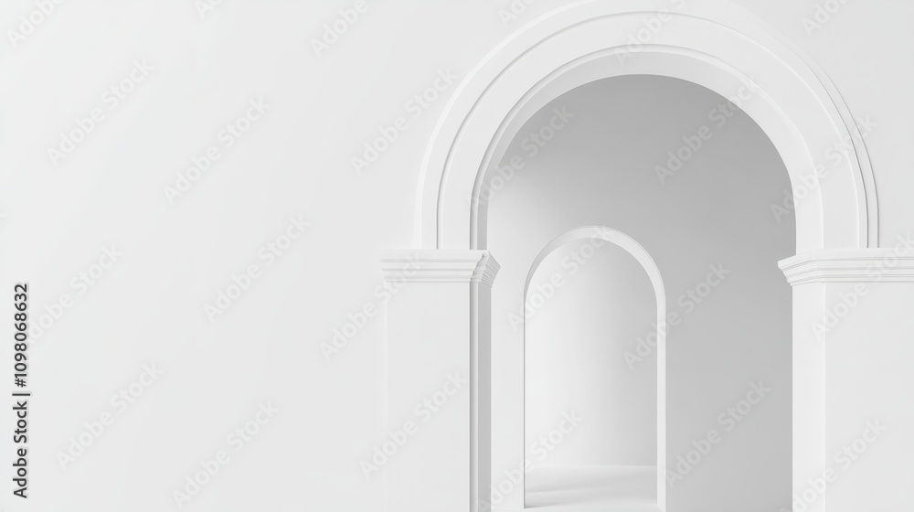 white empty background with arch white empty background with arch