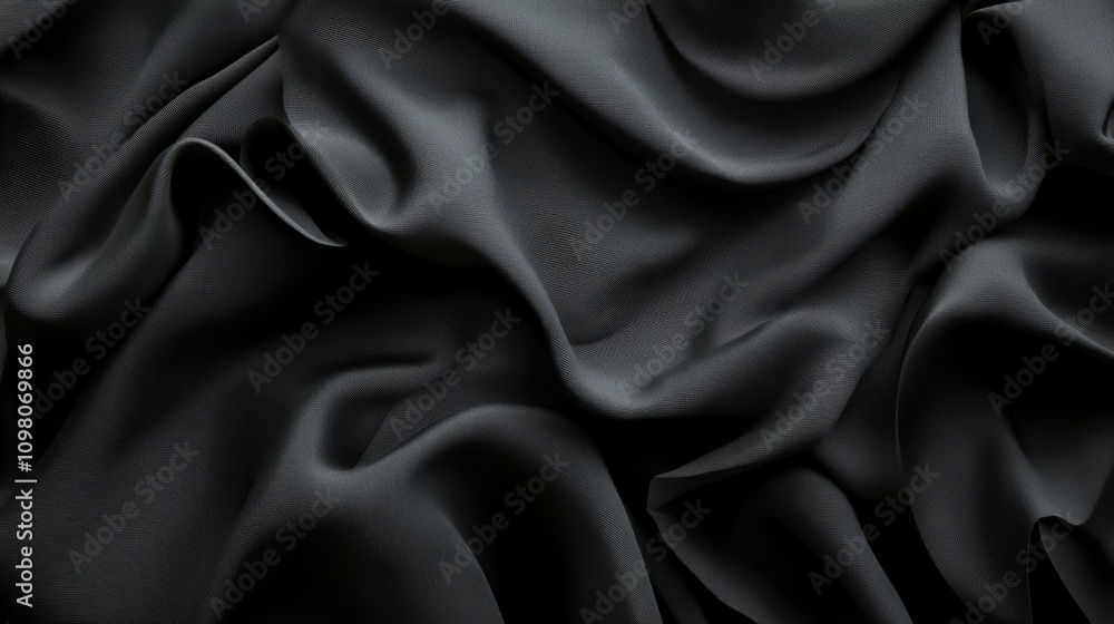 Fototapeta premium black wavy satin background