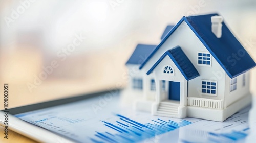Housing market chart display showing fluctuations and trends in property prices, reflecting economic stability and investment opportunities.